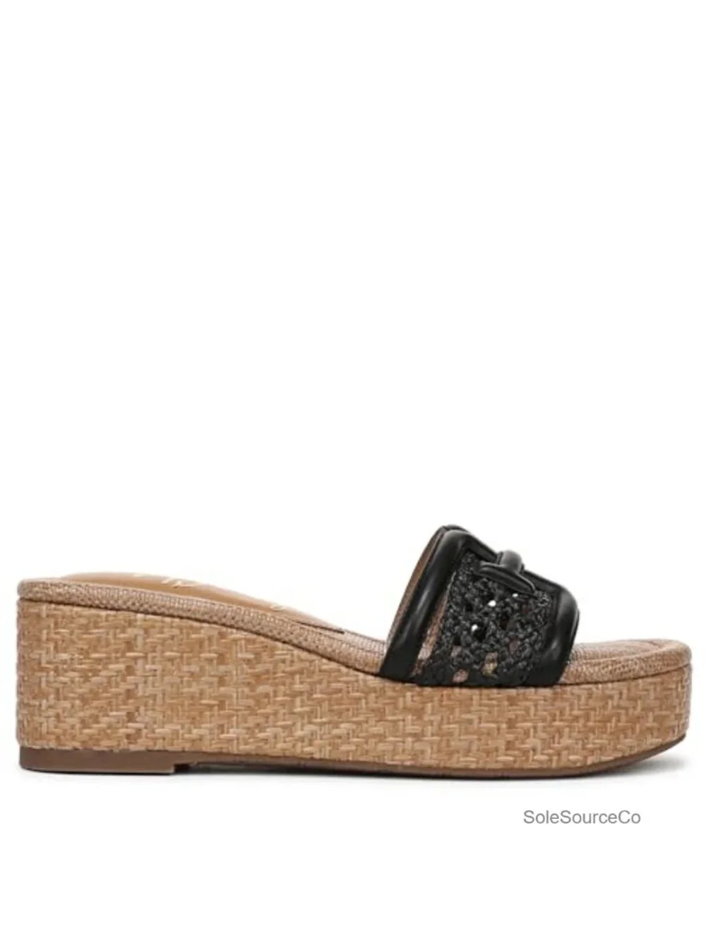 Espadrille Platform Sandal Square Toe Slip-On Wedge Heel